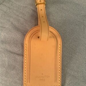Louis Vuitton Tan Leather Luggage Tag